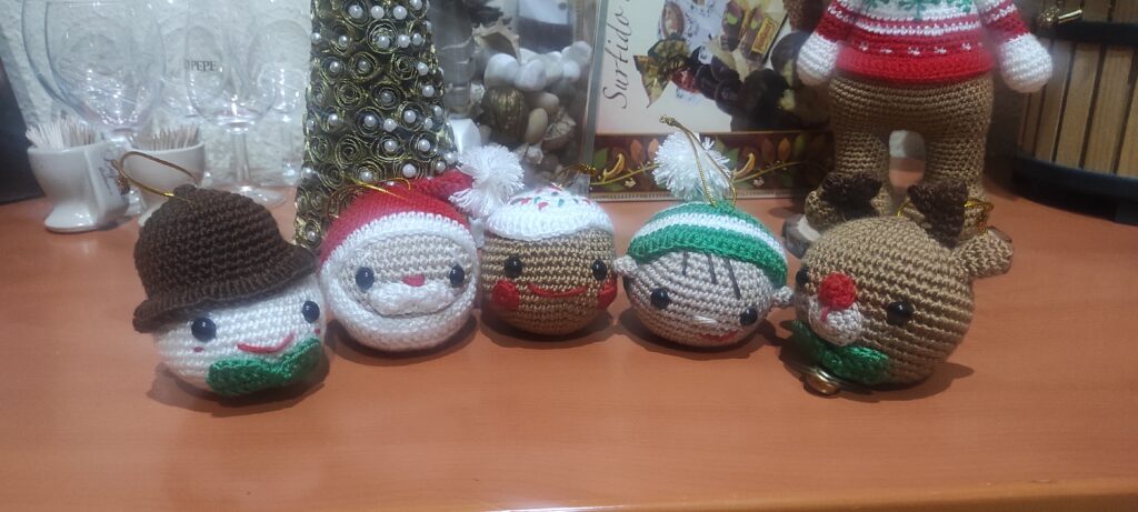 bolas de navidad de crochet